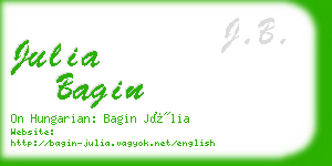 julia bagin business card